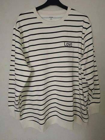 Pull Sweat rayures molletonné