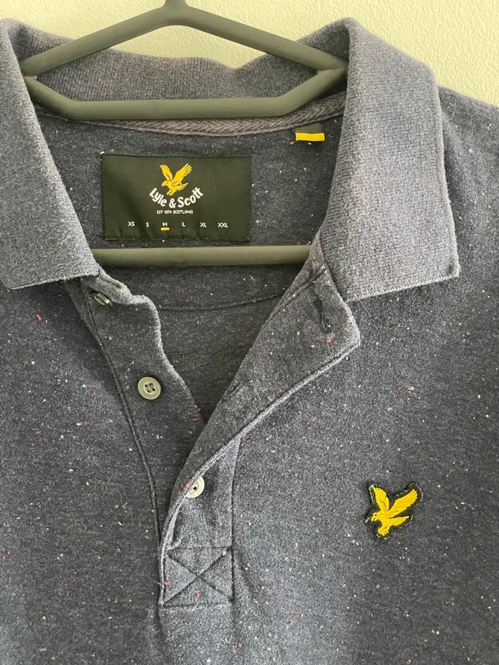 Polo Lyle & Scott bleu - photo numéro 3