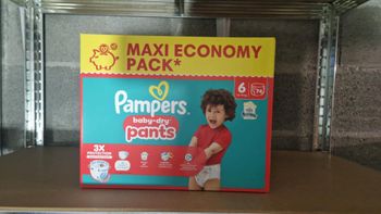  Pack 74 couches pampers Baby-Dry pants taille 6 neuf