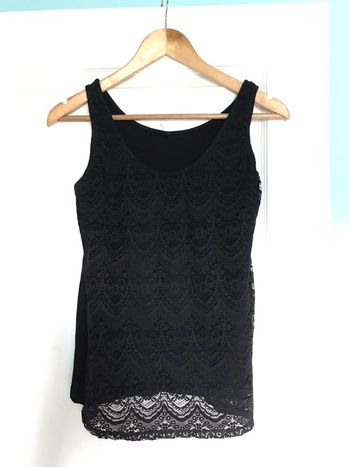 Débardeur noir dentelle