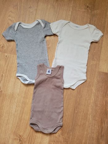 Lot bodies manches courtes - Petit Bateau