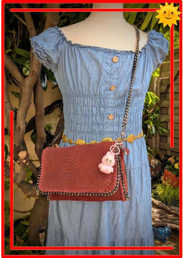 👜 Sac bordeaux en cuir véritable – Made in Italy 🇮🇹 - photo numéro 2