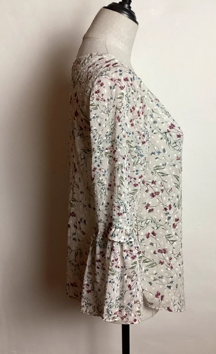 Blouse écrue fleurie Esprit 38 - photo numéro 4