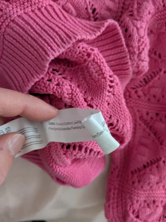 Pull Maille Fantaisie Rose Tape à l'Oeil (TAO) - Taille 2-3 Ans - photo numéro 4