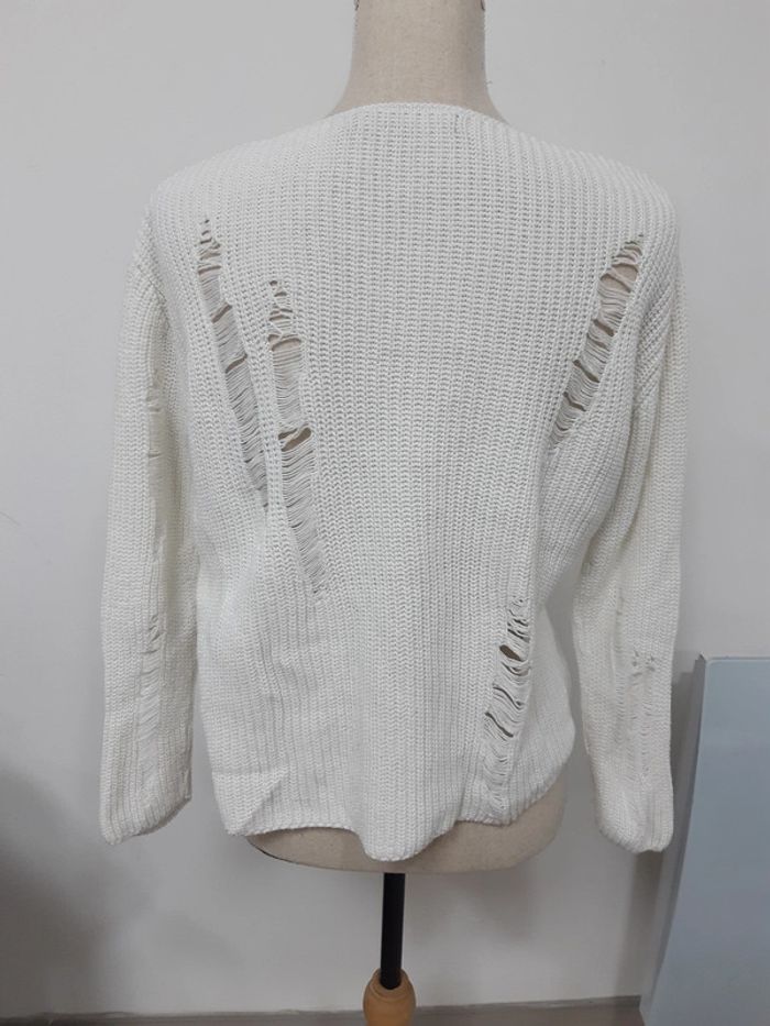 Pull blanc en maille Berenice T36 - photo numéro 5