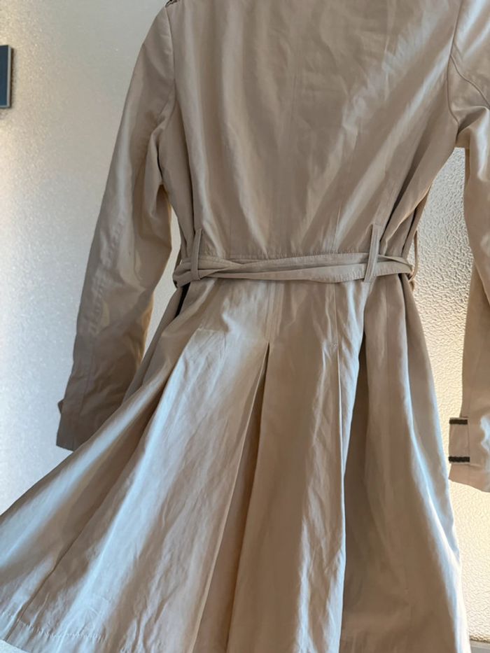 Trench long beige bouton + ceinture - photo numéro 7