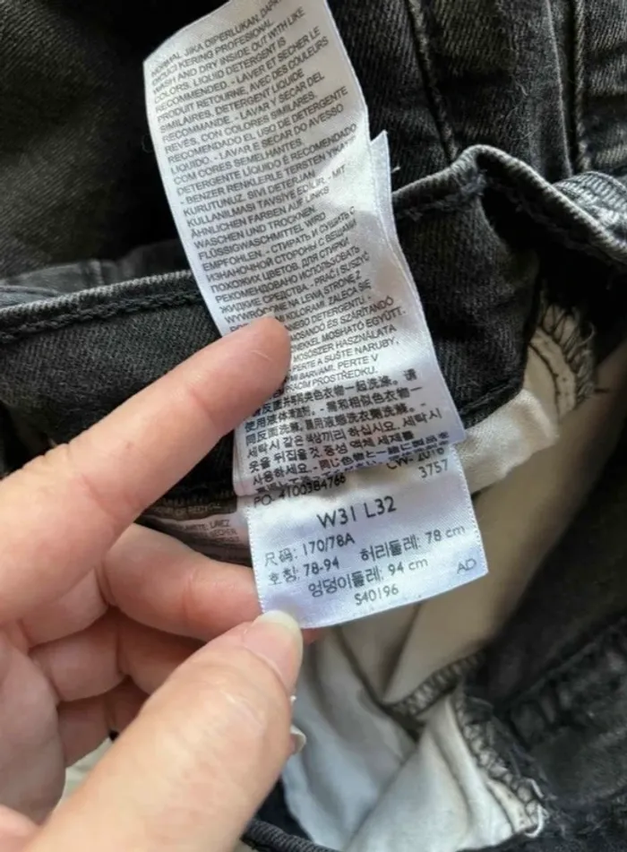 Jeans Levi’s homme 502 M/40 W30 L32 noir/anthracite slim taper, état impeccable - photo numéro 9