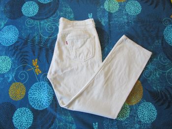 Jean homme Levi’s 501 coupe régular droite 100% Coton Taille 46 W36 L36 crème Clair (J346)