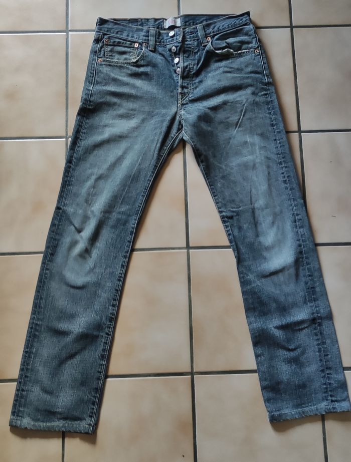 jean homme levi's gris/bleu 501 taille W32 L36