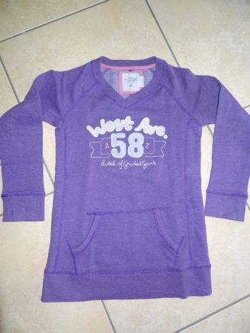 sweat violet H&M T 12ans