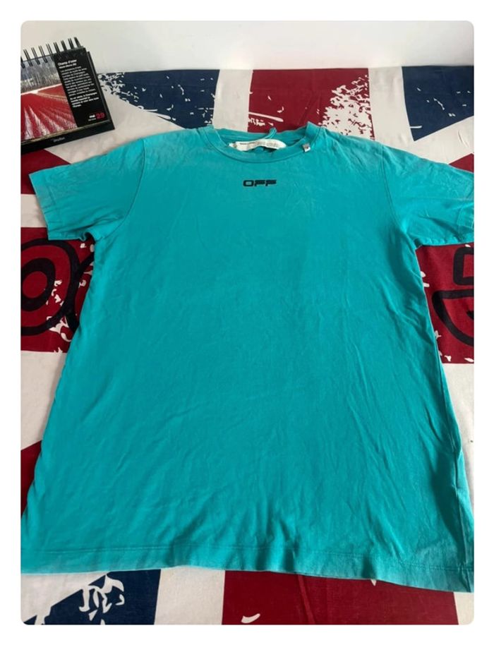 T-shirt Off White taille S/M vert menthe - photo numéro 4