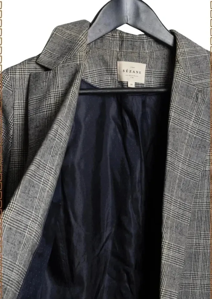 Blazer gris chiné Sézane – Taille 38 - photo numéro 6