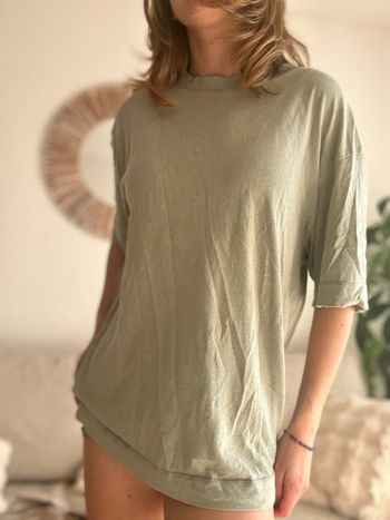 T-shirt vert collusion oversize