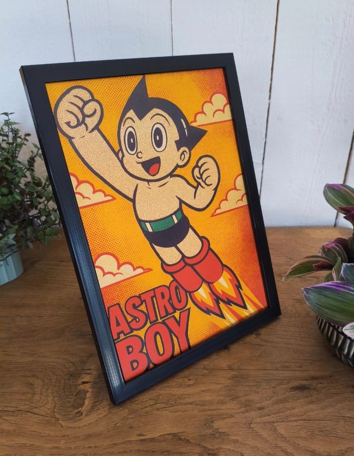 Poster Affiche A4 (21 × 29,7 cm) pop art rétro – Déco murale Inspirée de Astro Boy - photo numéro 2