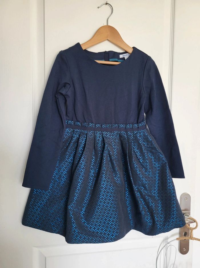 Belle robe 👗 chic bi-matière Okaidi 8 ans état neuf