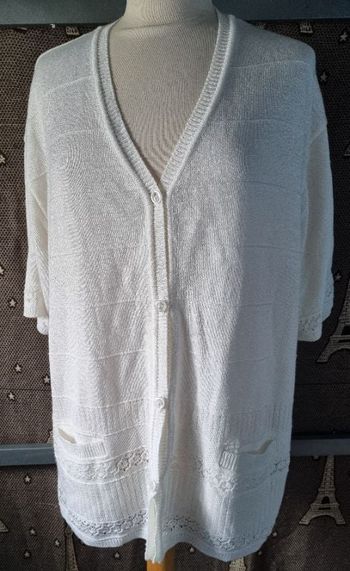 Veste à boutons manches courte taille 58