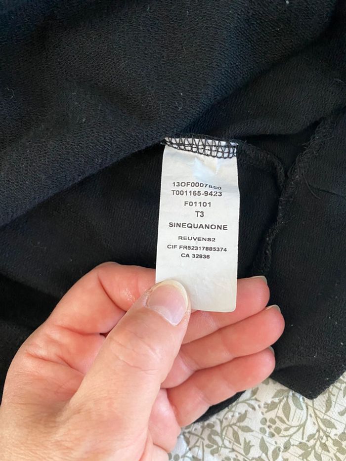 Top façon sweat noir sinequanone taille 3 - photo numéro 5