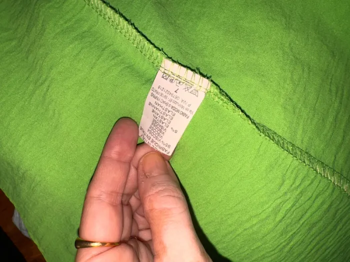 Robe longue croisée dans le dos Vert fluo Taille unique - photo numéro 7