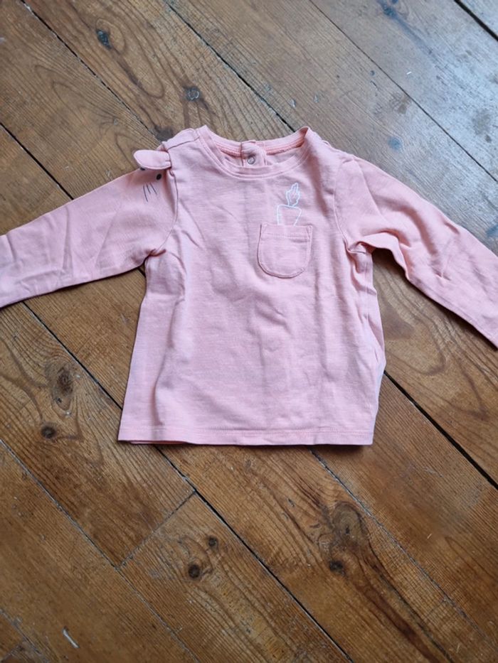 Lot 5 tee shirt manche longues 6 mois - photo numéro 2