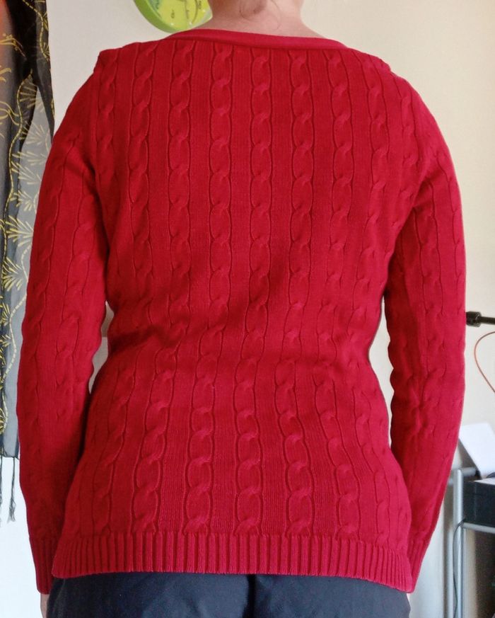 Pull raph Lauren rouge M - photo numéro 5