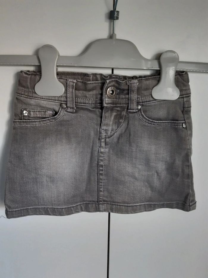 Jupe en jean grise