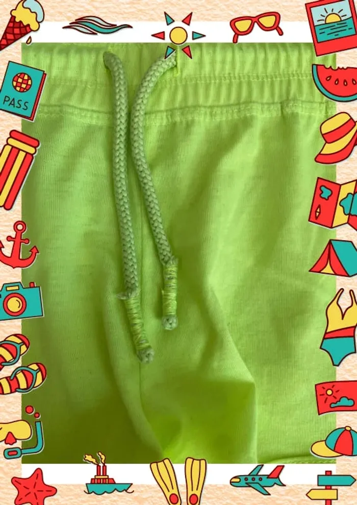 Short cour jaune fluo - photo numéro 2