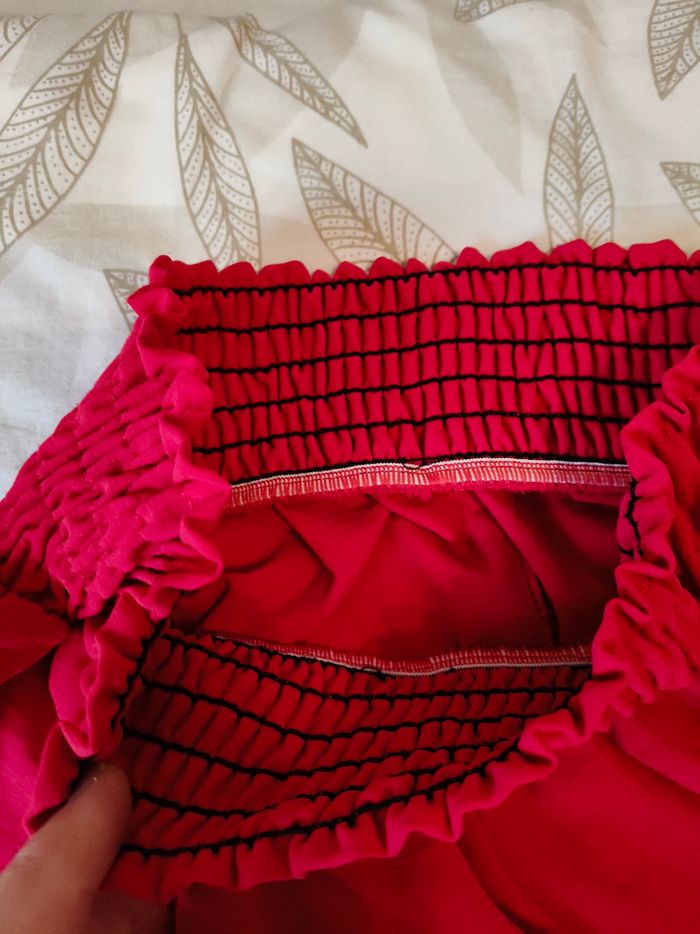 Pantalon rouge jambes larges M - photo numéro 3