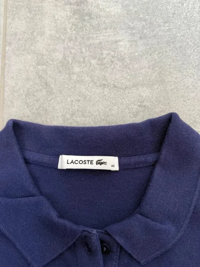 Polo Lacoste femme mauve foncé taille 46 soit XL super état - photo numéro 5