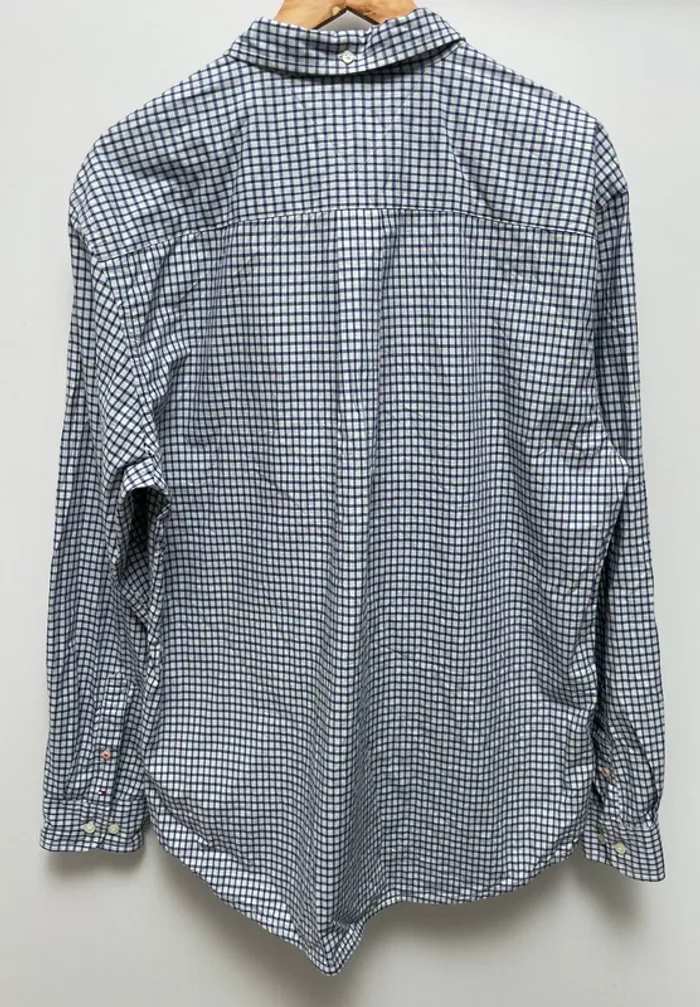 Tommy Hilfiger checkered shirt blue white Mens XL - photo numéro 5