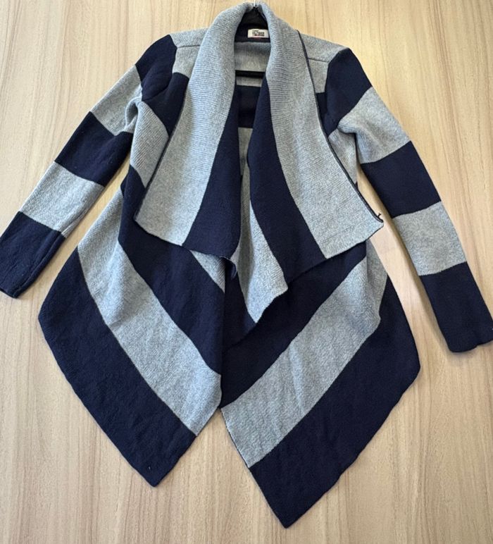 Veste gilet Tommy Hilfiger à rayures – Couleur Bleu & Gris - Taille XS
