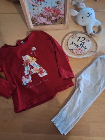 Ensemble pour fille taille 12mois très bon état