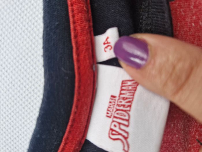 T-shirt manches courtes 3 ans Marvel Rouge, bleu et noir SpiderMan - photo numéro 4