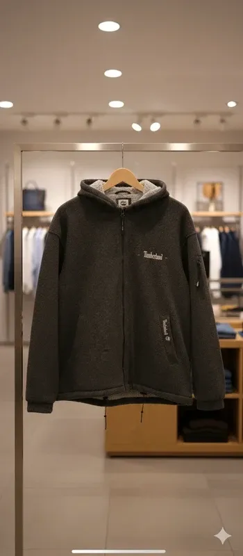 Polaire Timberland à capuche – Taille L – Gris anthracite