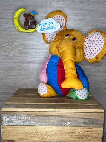 BKN28 doudou éléphant 🐘 en toile