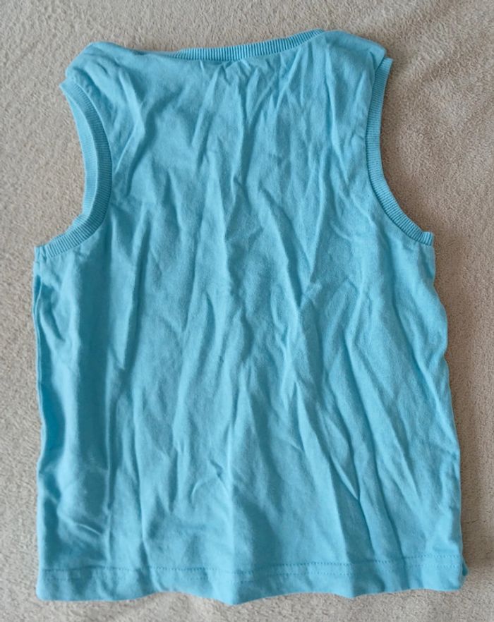 Débardeur bleu dessin palmier TAO 4ans - photo numéro 2