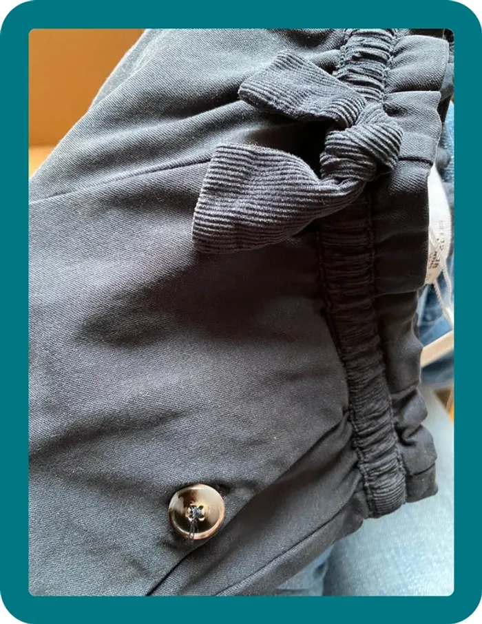 Pantalon bleu marine zara baby fille 12/18 mois 86cm - photo numéro 6