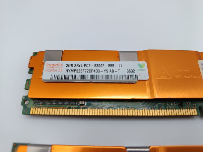 LOTS 2 CARTES DDR2 2GB 2Rx4 PC2-5300F-555-11 - photo numéro 4
