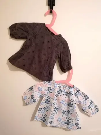 Lot tee-shirt fille  manches longues 3 mois