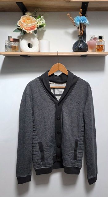 Bonobo Gilet Gris Anthracite Homme Col Châle M 38