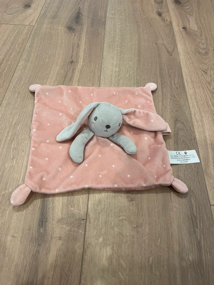 Doudou plat lapin rose étoile simba toys
