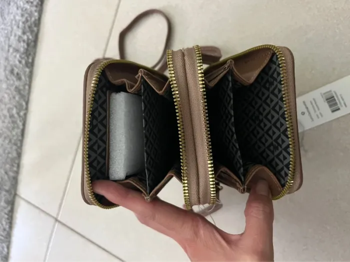 Sac bandoulière porte-monnaie LuluCastagnette taupe – neuf avec étiquette - photo numéro 6