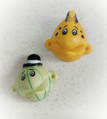 Figurine Figure figura rigolo fruigolos les fruits melon banane vintage tête visage face