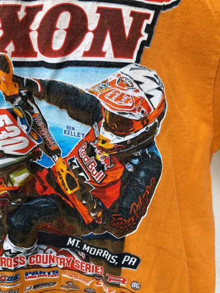 Gildan Mason Dixon motocross orange T-shirt Mens M - photo numéro 6