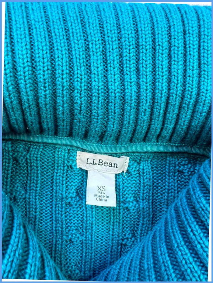 Pull col roulé Femme avec Torsade L.L. Bean Turquoise Taille XS - photo numéro 7