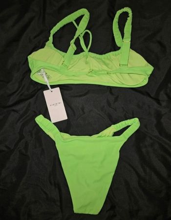 🌴 Maillot de Bain 2 Pièces - Vert Fluo - NEUF avec Étiquette 🌴