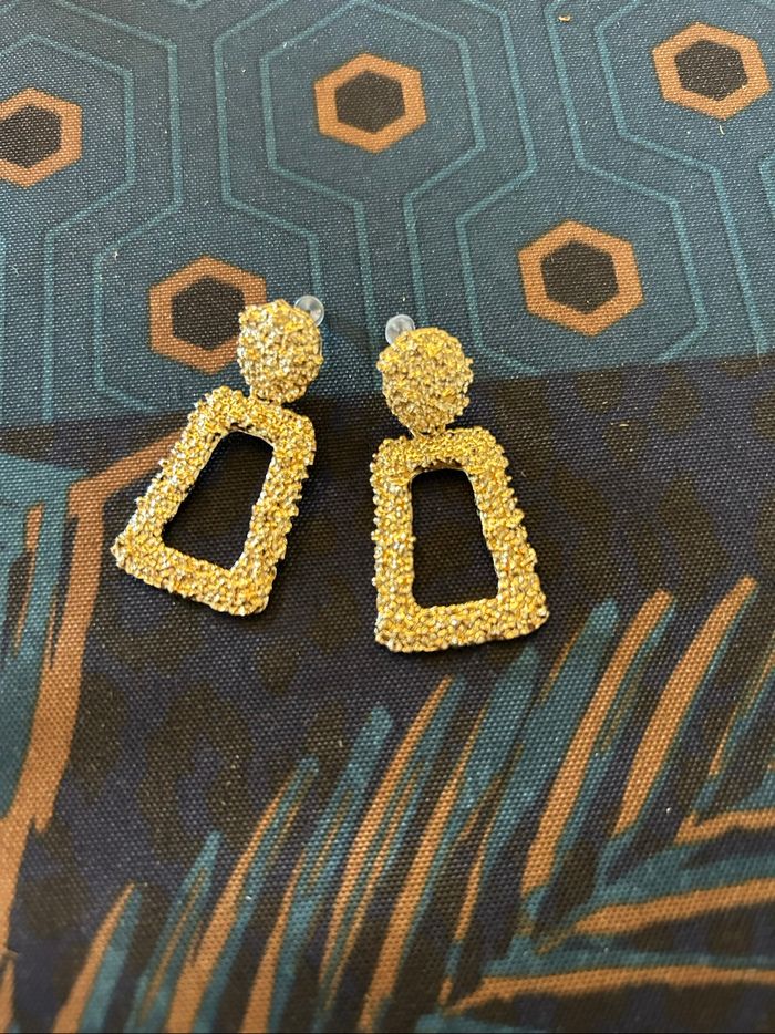 Paire de boucles d’oreilles, acier inoxydable