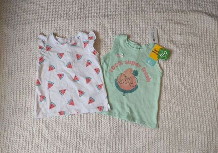 Lot de 2 débardeurs 1 an