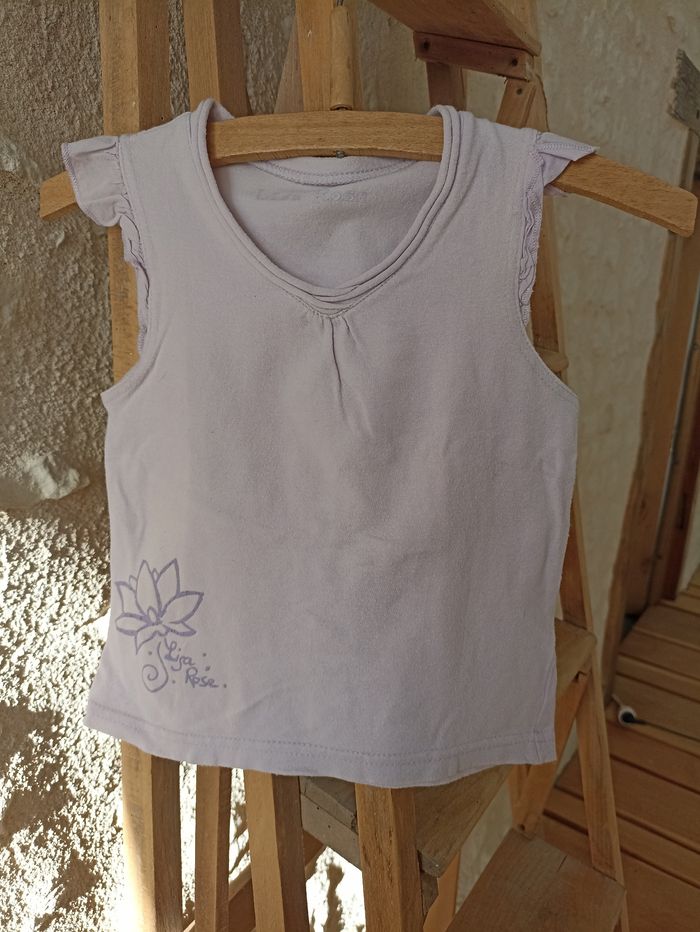 Haut sans manche mauve Lisa Rose 3 ans