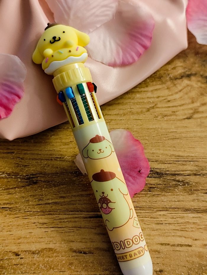 crayon 10 couleurs sanrio kawaii pompompurin - photo numéro 3