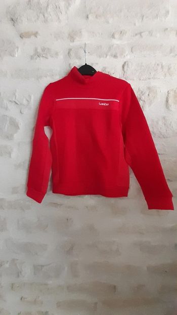 Pull de ski rouge 10ans mixte